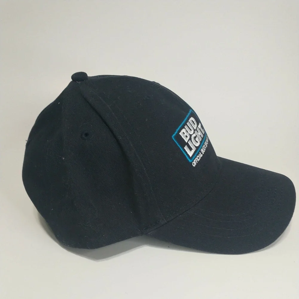 Bud Light NFL Official Beer Sponsor Black Snapback Hat Baseball Cap Mens OSFM